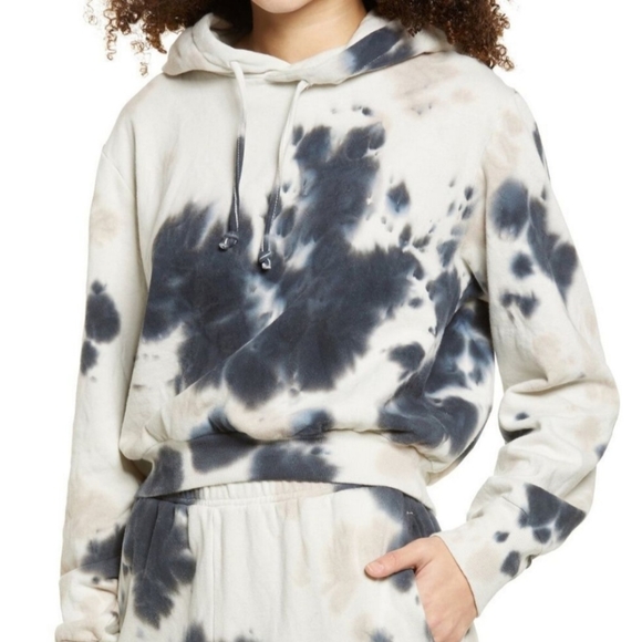AFRM Tops - AFRM Tie Dye women's Hoodie In Black/ White Size XS